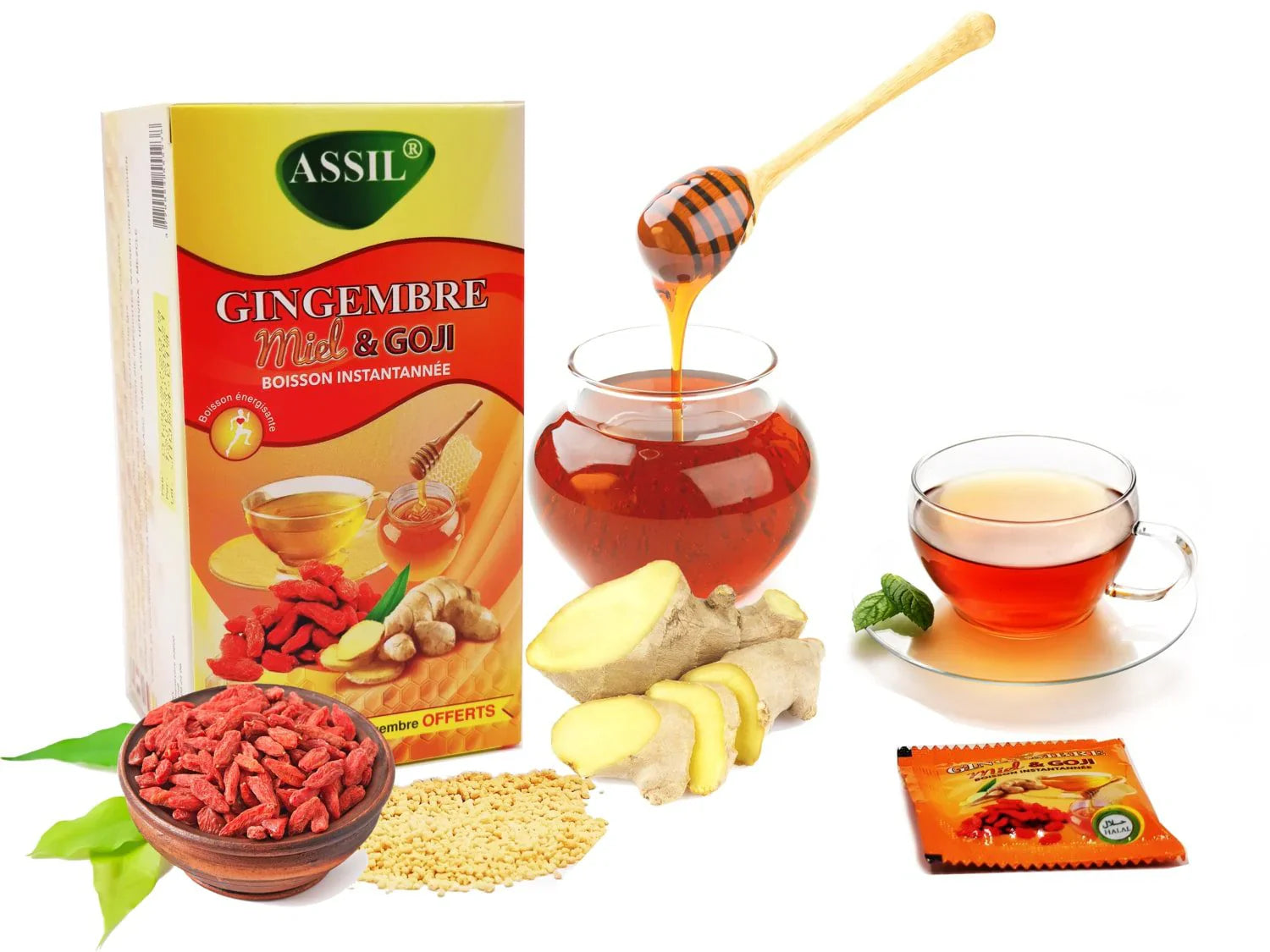Tisane Gingembre, Miel & Goji 