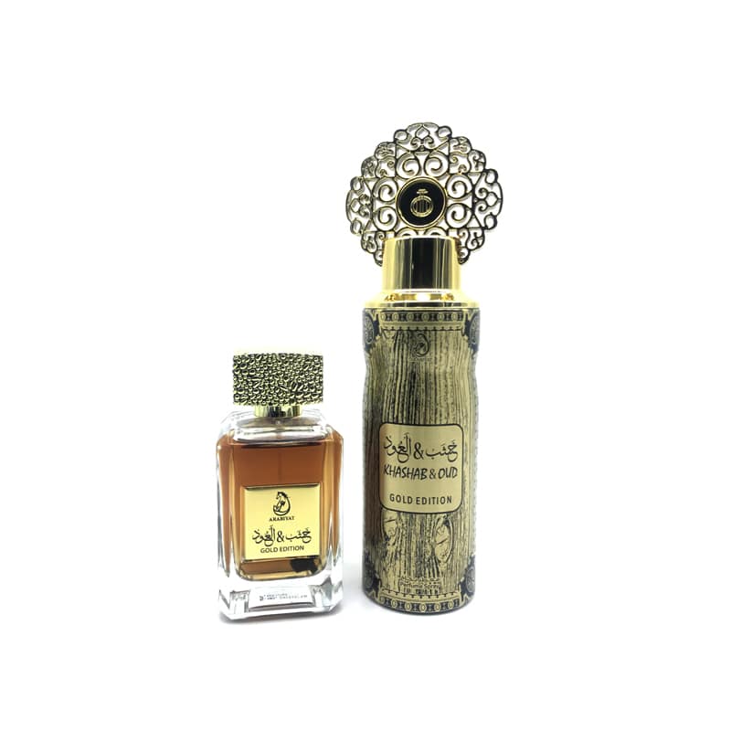 Khashab & Oud Gold Edition - Coffret MyPerfumes | Parfum 100ml + Spray 200ml | Arabiyat prestige