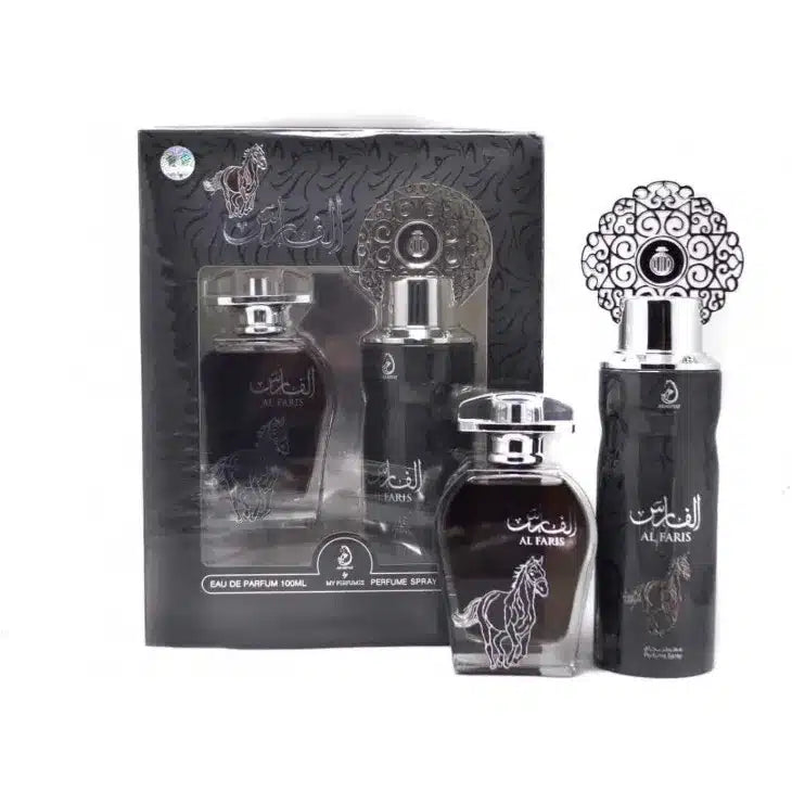 Al Faris- Coffret MyPerfumes | Parfum 100ml + Spray 200ml | Arabiyat prestige